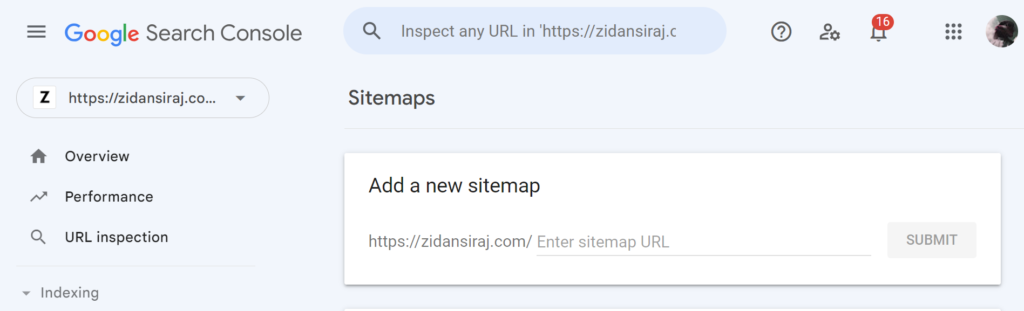 submitting sitemap to google